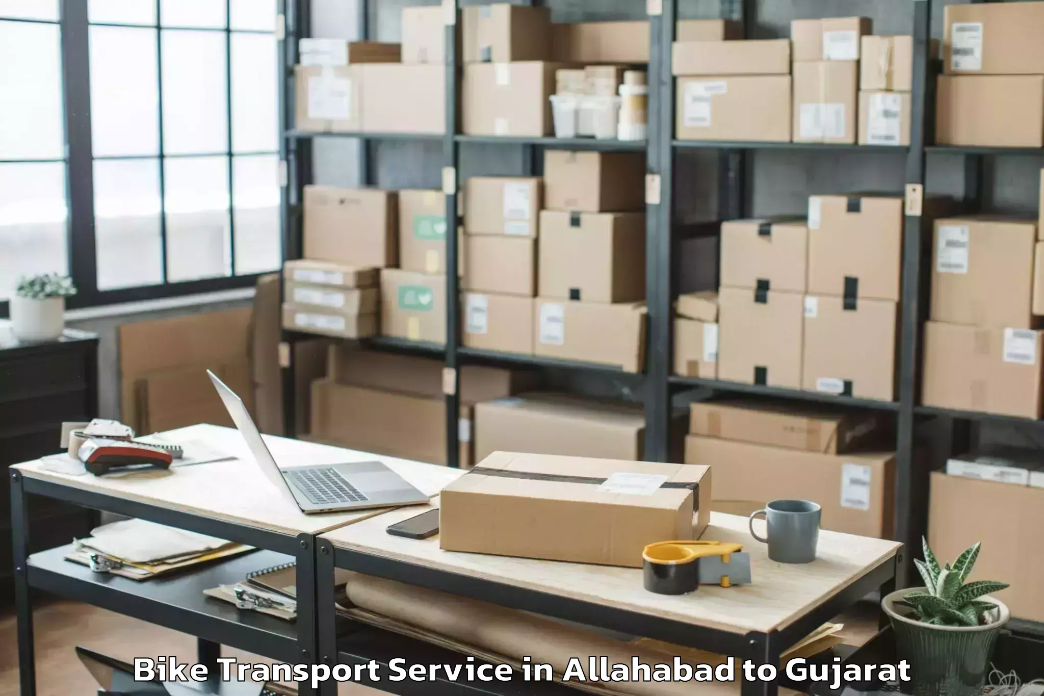 Book Allahabad to Koba Bike Transport Online